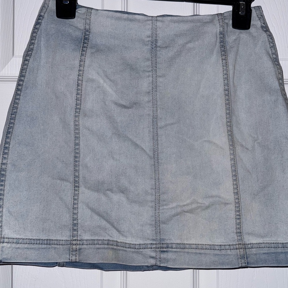 Light Blue Classic Denim Skirt